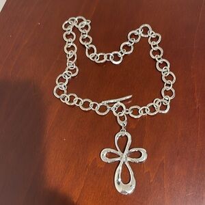 Gorgeous RLM Studio Sterling Silver Toggle Chain with Detachable Cross Pendant